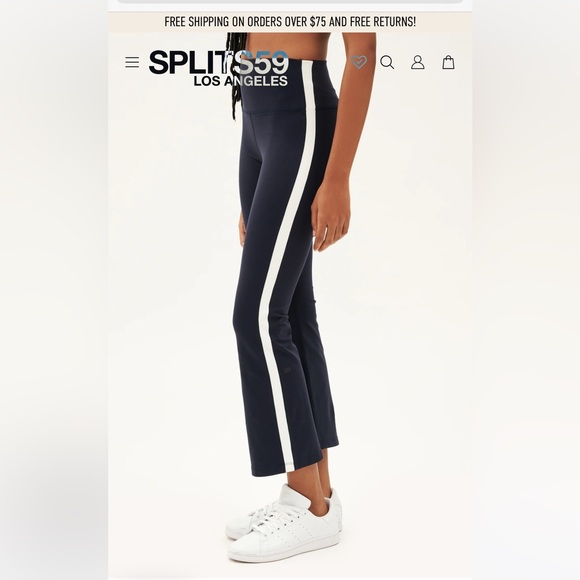 Splits59 RAQUEL HIGH WAIST CROP - Picture 1 of 5